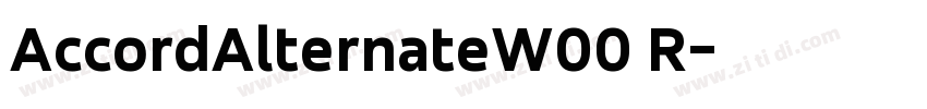 AccordAlternateW00 R字体转换